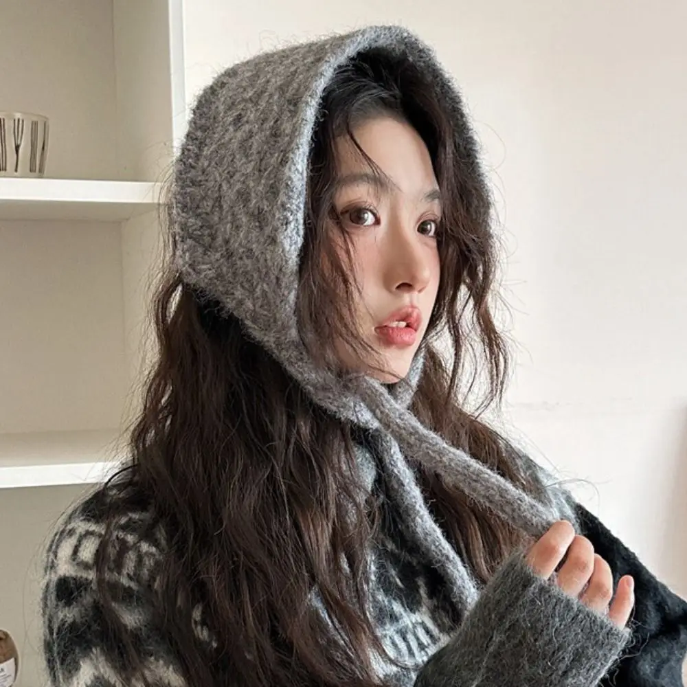 두꺼운 양모 스트랩 귀마개 솔리드 컬러 방풍 Earlap Warmer Handmade Keep Warm Ear Protection Strap Winter Headband