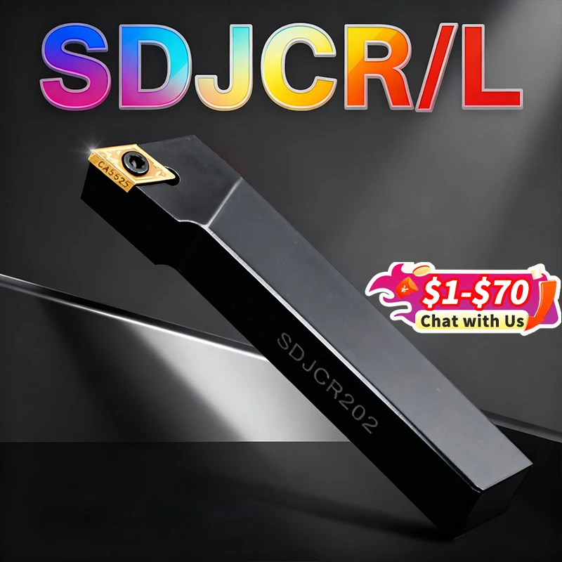 SDJCR1212 SDJCR1616 SDJCR2020 SDJCR2525 SDJCR3232 herramienta de torneado externa SDJCR SDJCL Barra de torno soporte de torneado CNC Cutter Bar
