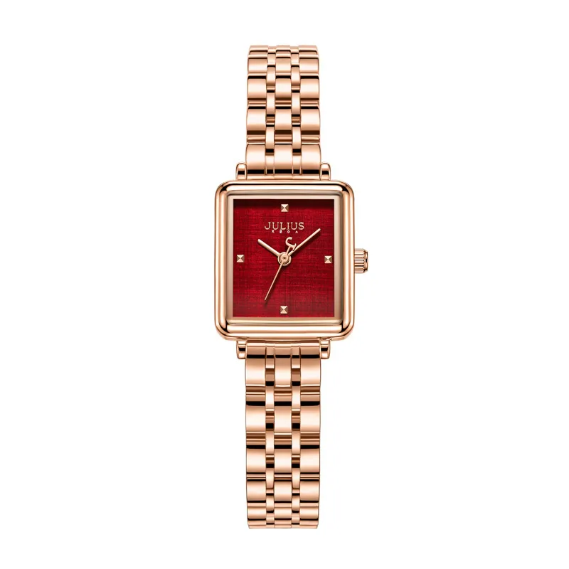 Julius Small Classic Lady Women's Watch Japan Quartz Elegant Fashion Hours Clock Stainless Steel Bracelet Girl Birthday Gift Box