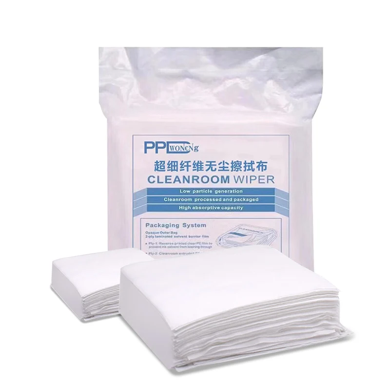 

400PCS 4 Inch Cleanroom Wiper Anti-static Dust-free Cloth For UV Printer Phone Camera PC Screen Cleaning 10x10cm