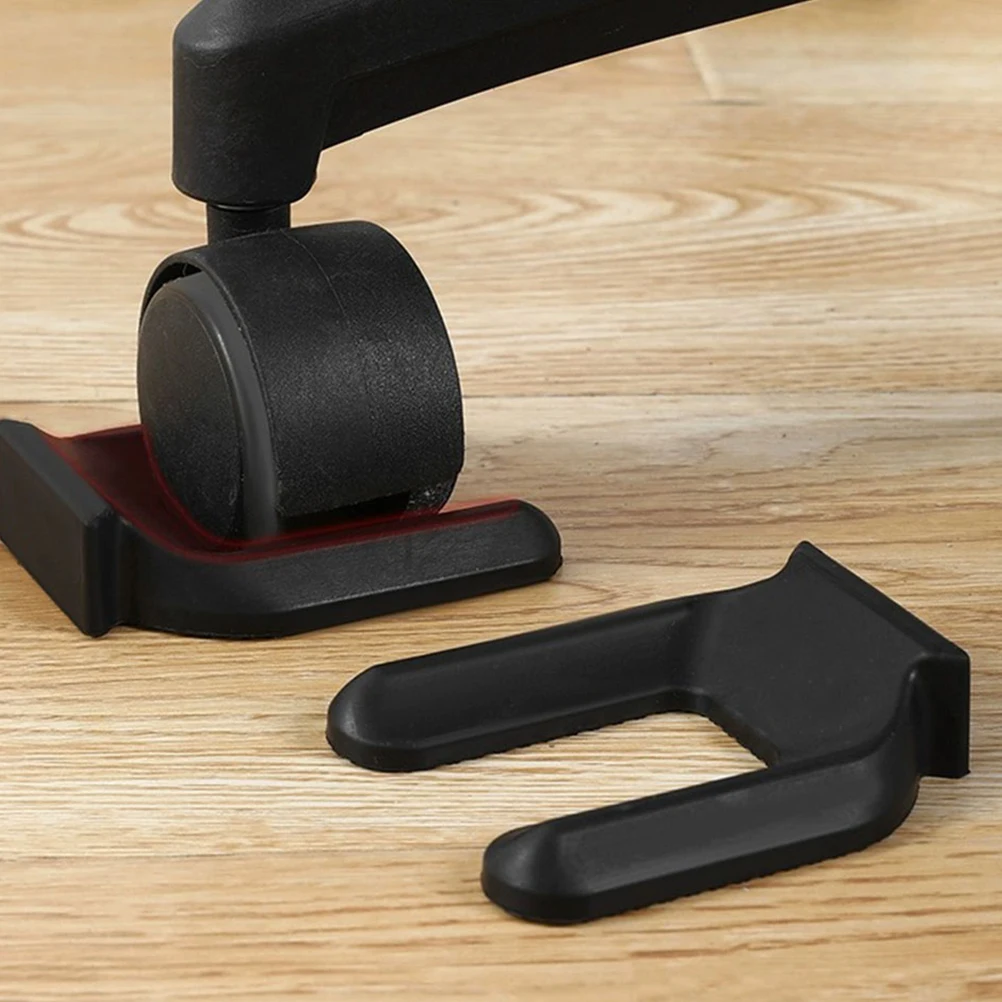 

4pcs Wheel Stoppers Slot Pad for 7 5cm Black Anti Skid Furniture Leg Protectors Chair Wheel Stop Sliding Pad
