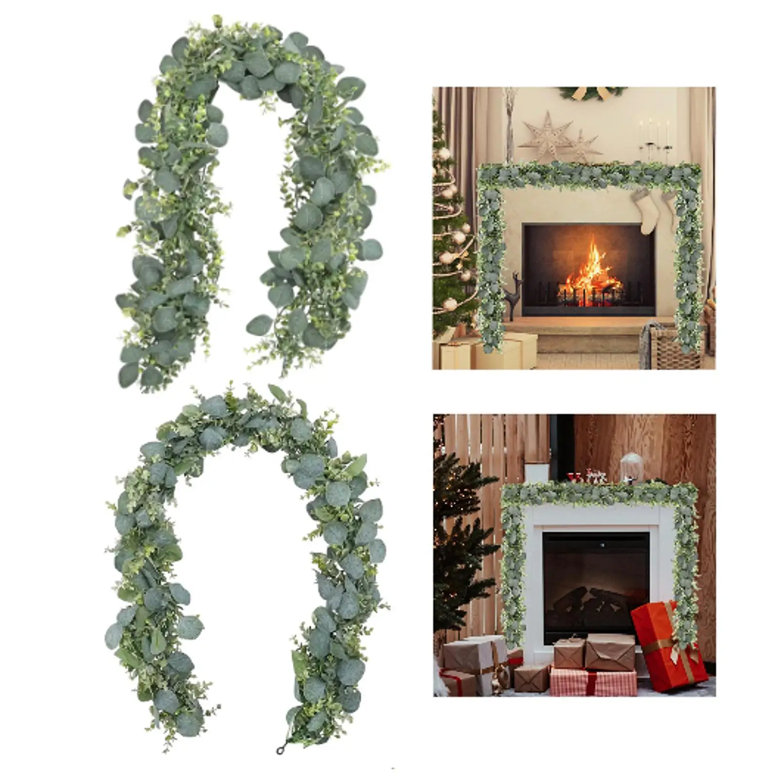 Fake Eucalyptus Vine 180cm Greenery Garland for Garden Party Fireplace Decor