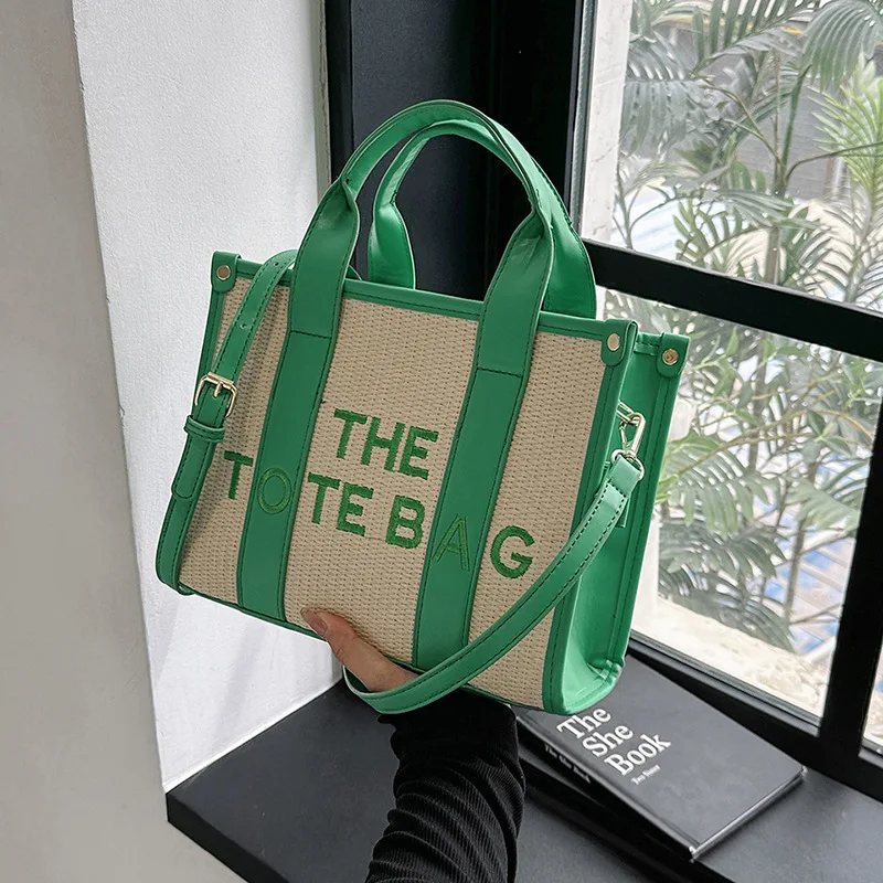 

2025 New Fashionable Knitted Letter Women's Bag Texture Tote Bag Tongqin Crossbody Bag Style Versatile Luxury Brand Bag