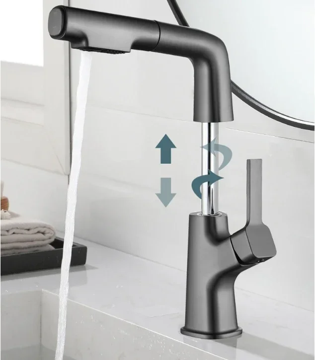 YYHC- Decked Mounted Kitchen faucet 360 Degree Swivel Kitchen Faucet Tap Cold and Hot Water Bar Sink Faucet