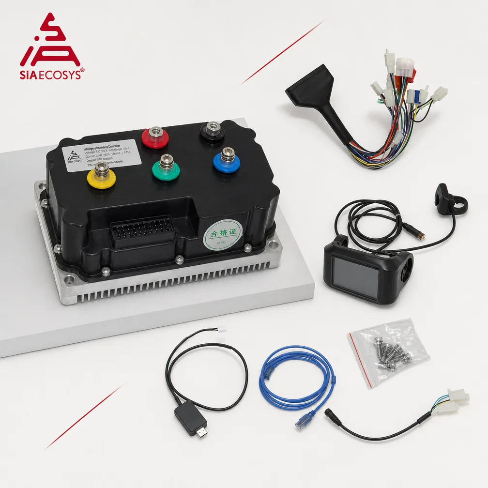 SIAECOSYS Fardriver Controller YQ72120 Kits 72V 120A with TFT 750C Speedmeter Display for High Power Scooter Motorcycle