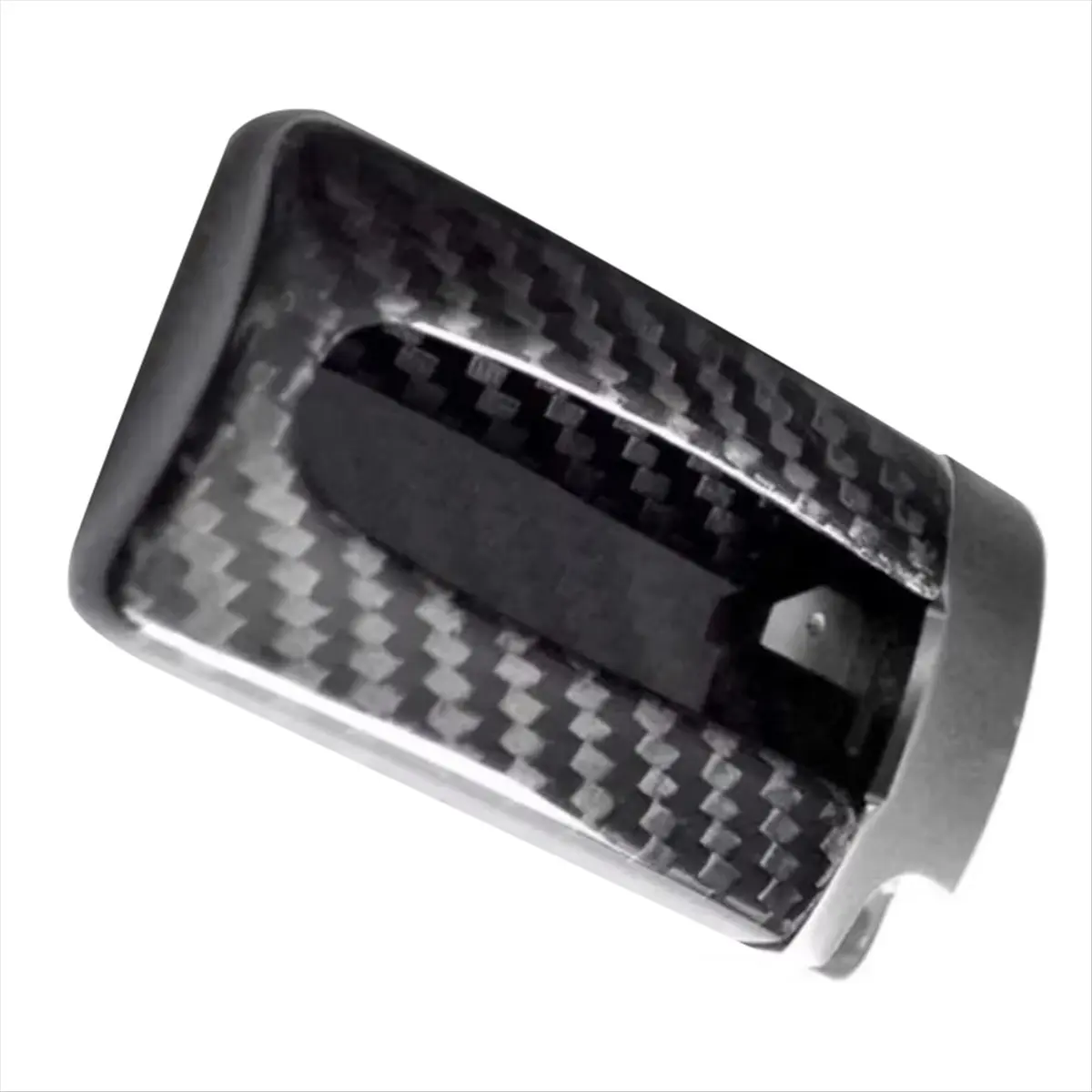 B09A Real Carbon Fiber Key Fob Protective Cover Case for Nissan GTR Infiniti U-Shape Car Key Case Cover Shell Bag Silver
