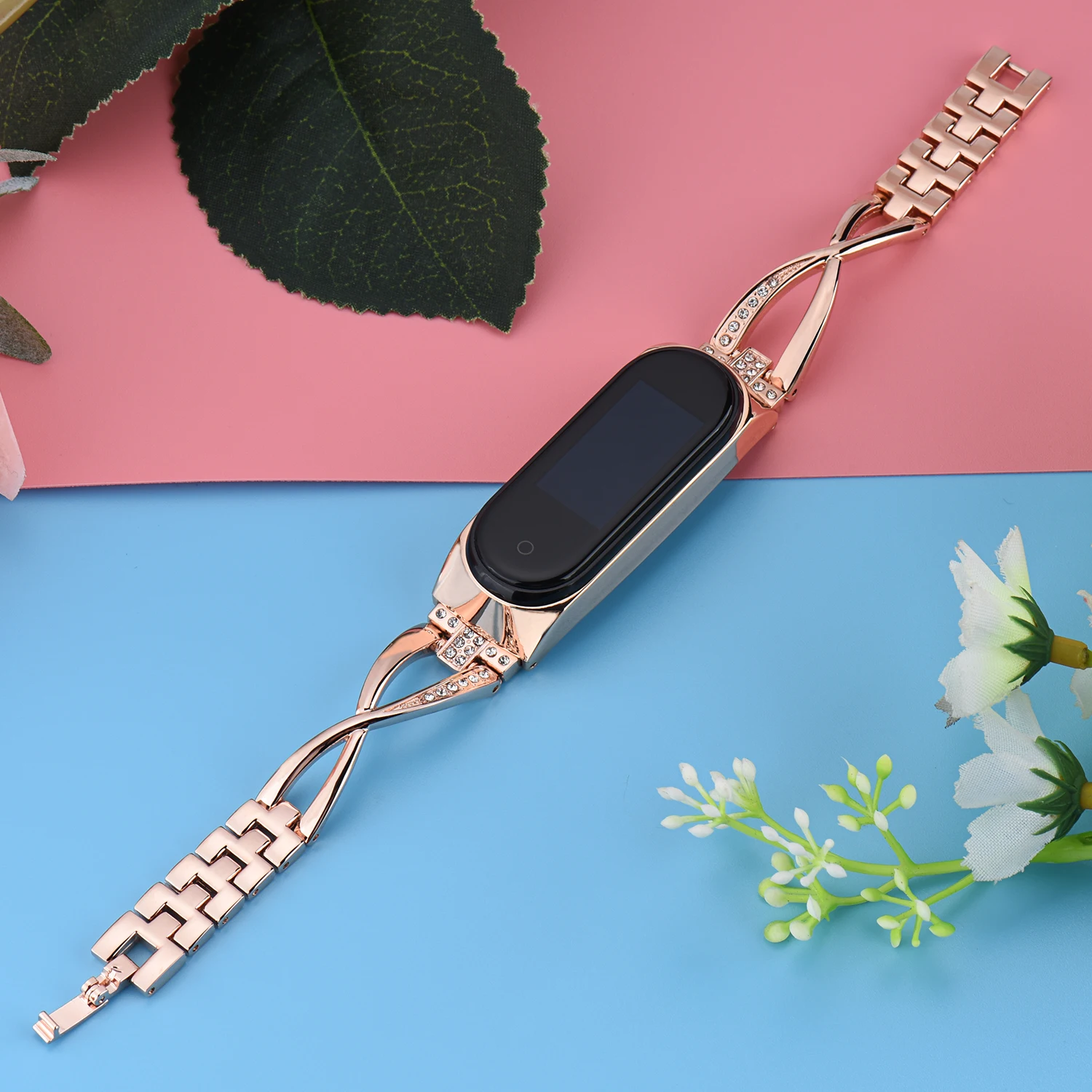 Metal Diamond Strap For Xiao Mi Band 7 6 5 4 3 Stainless Steel Wristband For Miband 8 6 Smart Bracelet Wristband Miband 9 Correa