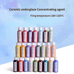 80ml/butelka ceramiczna podszkliwa Pigment akwarela średniotemperaturowy piec elektryczny glazura do malowania naczyń DIY