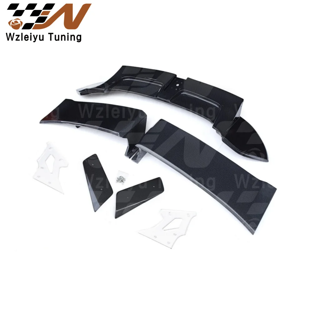 New V2 Style Partial Carbon Fiber Rear Trunk Spoiler Wing Fit For Porsche 911 992 High Quality Fitment