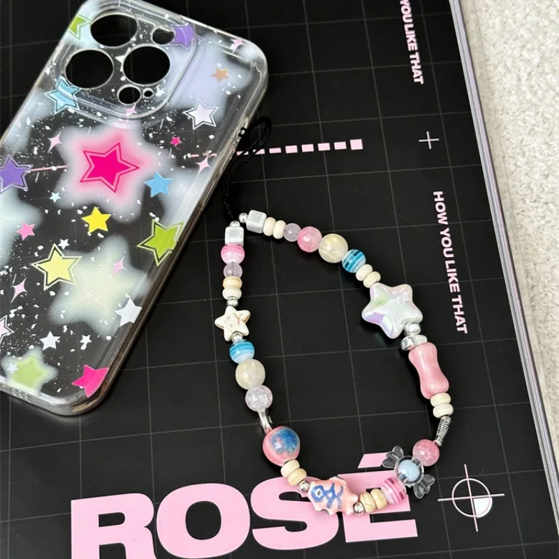 Оригинальный Летний Новый продукт, керамические бусины в форме рыбки, подвесной шнур, телефонная цепочка, ПЗС-кабель для камеры, подвесной шнур, браслет ручной работы с бусинами