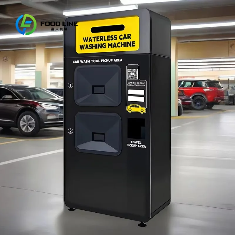 customized self service waterless car wash vending station coin and QR operated bulk purchase discount for commercial locations