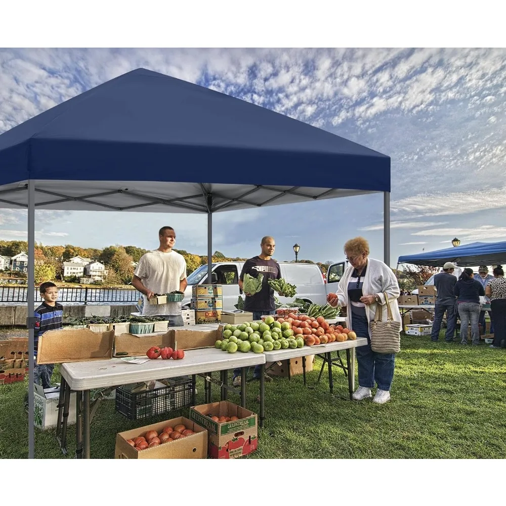 Outdoor Easy Pop up Canopy Tent 10X10, Navy Blue