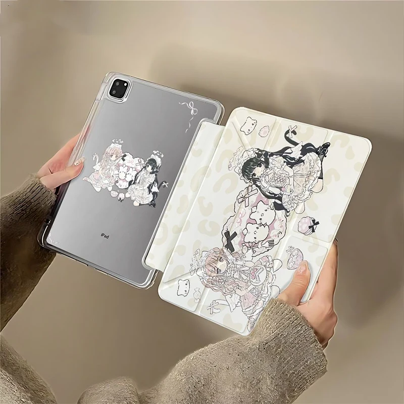 

Новый чехол-книжка с леопардовым принтом для девочек 2025 года для iPad A16 11-го поколения, Air7 M3 M2 Mini A17 Pro 11 13 12.9, Air 5 4 10-го поколения
