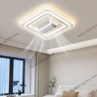 LED Invisible sans lame ventilateur de plafond lumière moteur sans brosse 6 vitesses télécommande gradation ventilateur de plafond lumière chambre ventilateur avec lumière 1