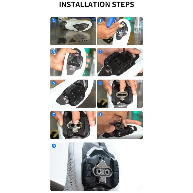 ABHT-8X Bicycle Lock Pedal Adapter Road Convert MTB Pedal SPD Shoe Cleat Cover Dual-Use Adapter Cleats Bicycle Accessories