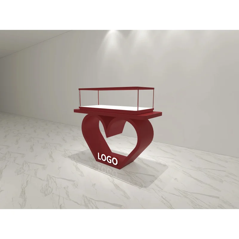 custom.Heart Shape Display Stand with Unique Style Nice Design Jewelry Kiosk and Cabinets Shopping Mall Showcase Product
