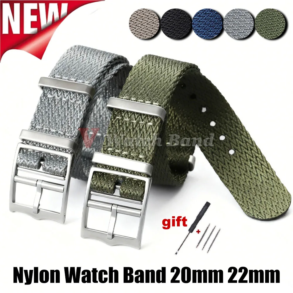Nylon Watch Band 20mm 22mm for Omega Seamaster 300 for Speedmaster AT150 Watch Strap for Universal Men's Sport Watch Bracelets