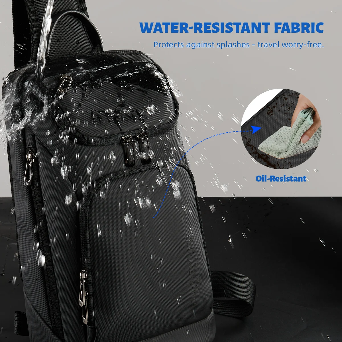 Heroic Knight New Men Chest Bag For 11 inch IPad Travel Multifunction Waterproof Cross Shoulder Bag Large Capacity Messenger Bag