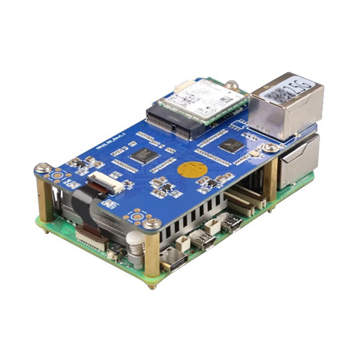 GFR5-MPW2.5G para Raspberry Pi 5 Placa de expansión PCIE a WiFi7 2.5G ETH