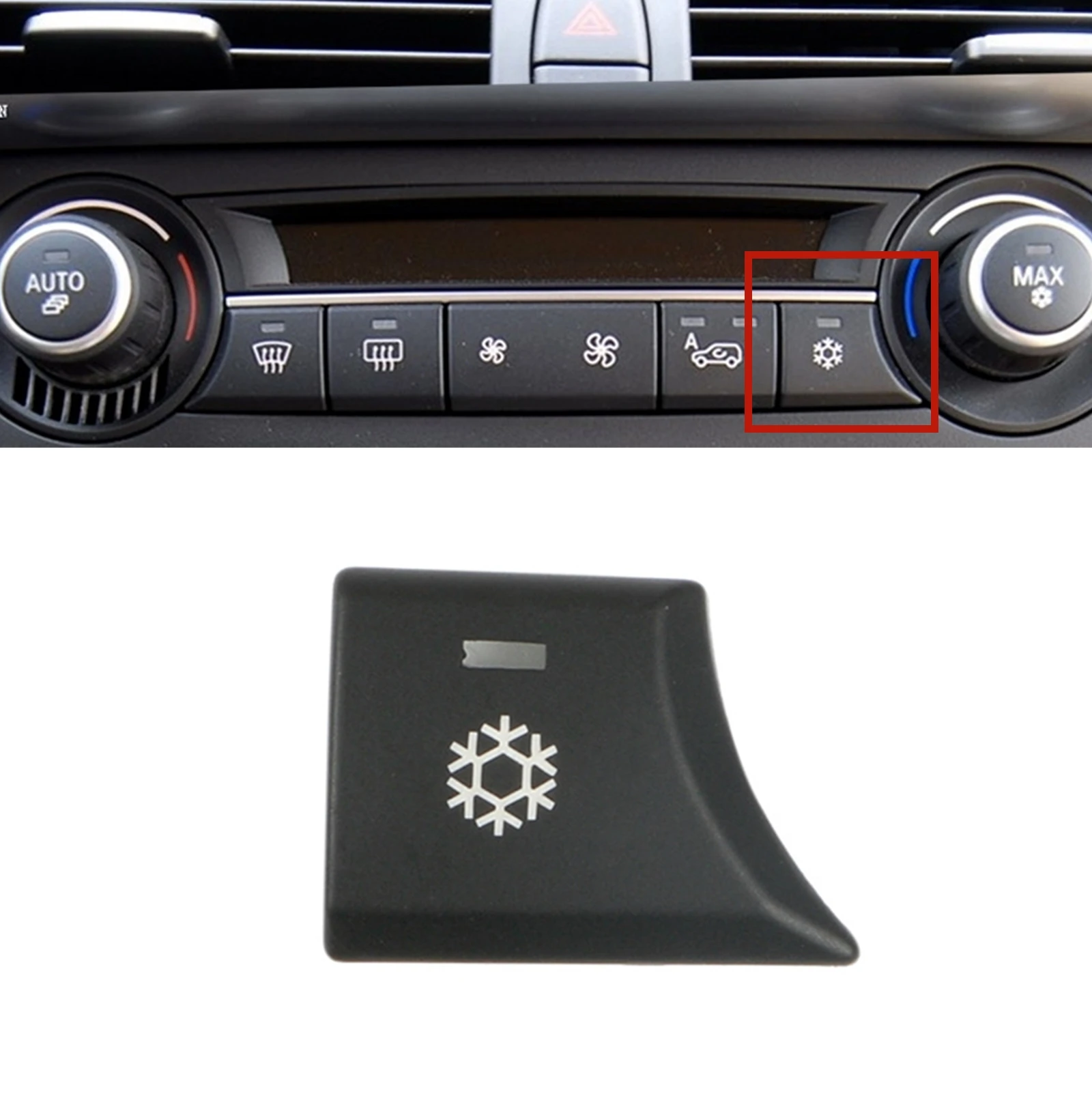 

For BMW E70 X5 X5M E71 E72 X6 X6M A/C Wind Fan Snow Power Speed Switch Button Air Conditioning Refrigeration Snowflake Knob Cap