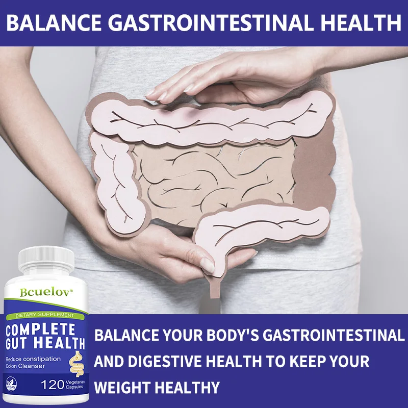 Gut Health Capsules - Senna Leaf Ginger & Dandelion Root, Support Daily Gut Wellness, Intestinal Comfort & Digestive Regularity