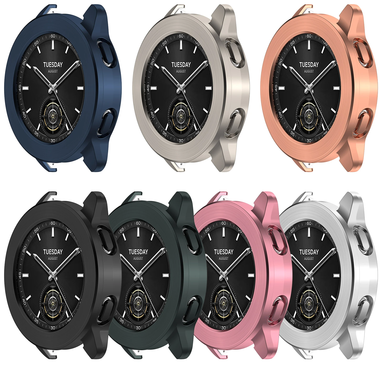 

​Suitable For Xiaomi Watch S3 Bezel, Watch S3 Protective Case+Replacement Bezel Set High End Beautiful And Fashionable Durable