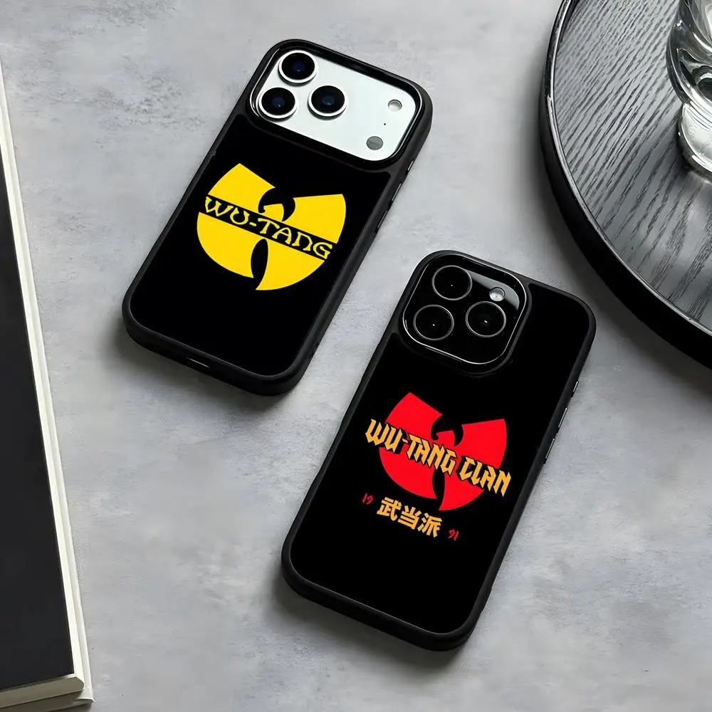 Band W-WU-TANG CLAN Phone Case For IPhone 17 16 15 14 13 12 Pro Max Plus Black Frame Hard Shell