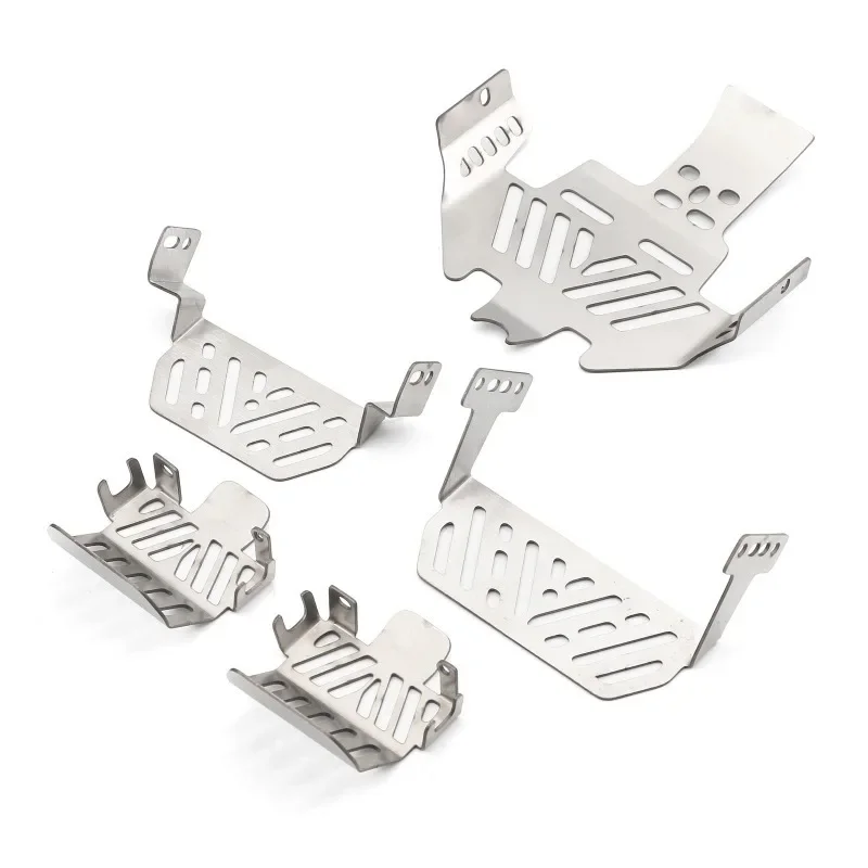 5pcs/2pcs 1/10 RC Chassis Armor Set for TRX-4 Sport Car Stainless Steel Skid Plate for Trxs TRX4 Sport Body Defender