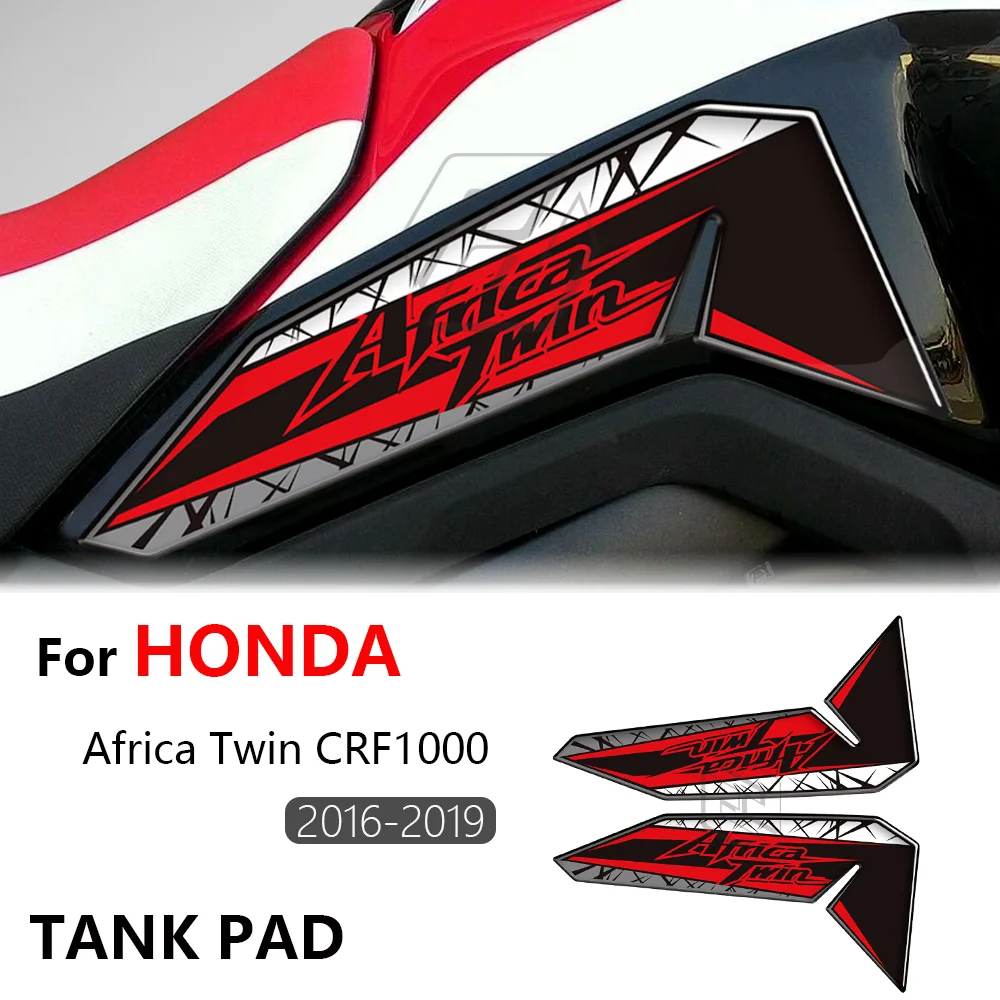 Dla Honda Africa Twin 2016-2019 3D Resin Tank Grip Traction Pad Side Tank Pad Protection Knee Grip Mat Tank Sticker