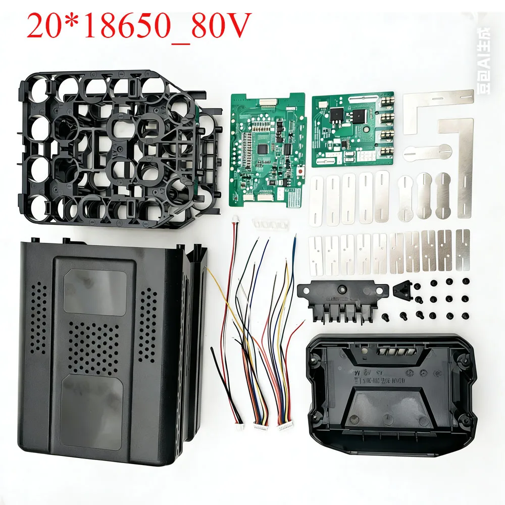 Li-ion Battery Case Storag Box 20*18650 BMS Charging Protection Circuit Board PCB For Greenworks 80V Mower Cropper Grass Cutter