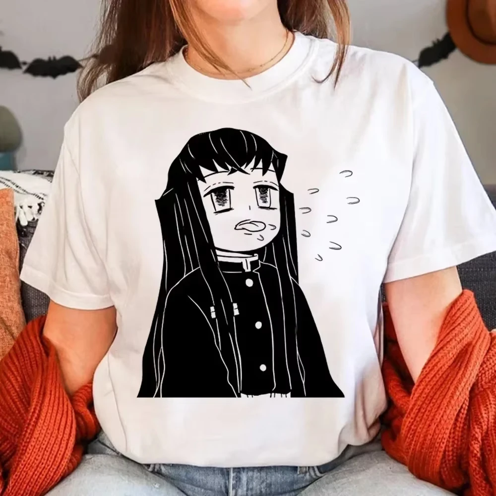 2025 Muichiro Tokito T-shirt Frauen Harajuku Sommer Manga T-shirts Weibliche Manga Japanische Anime Kleidung Y2k Top