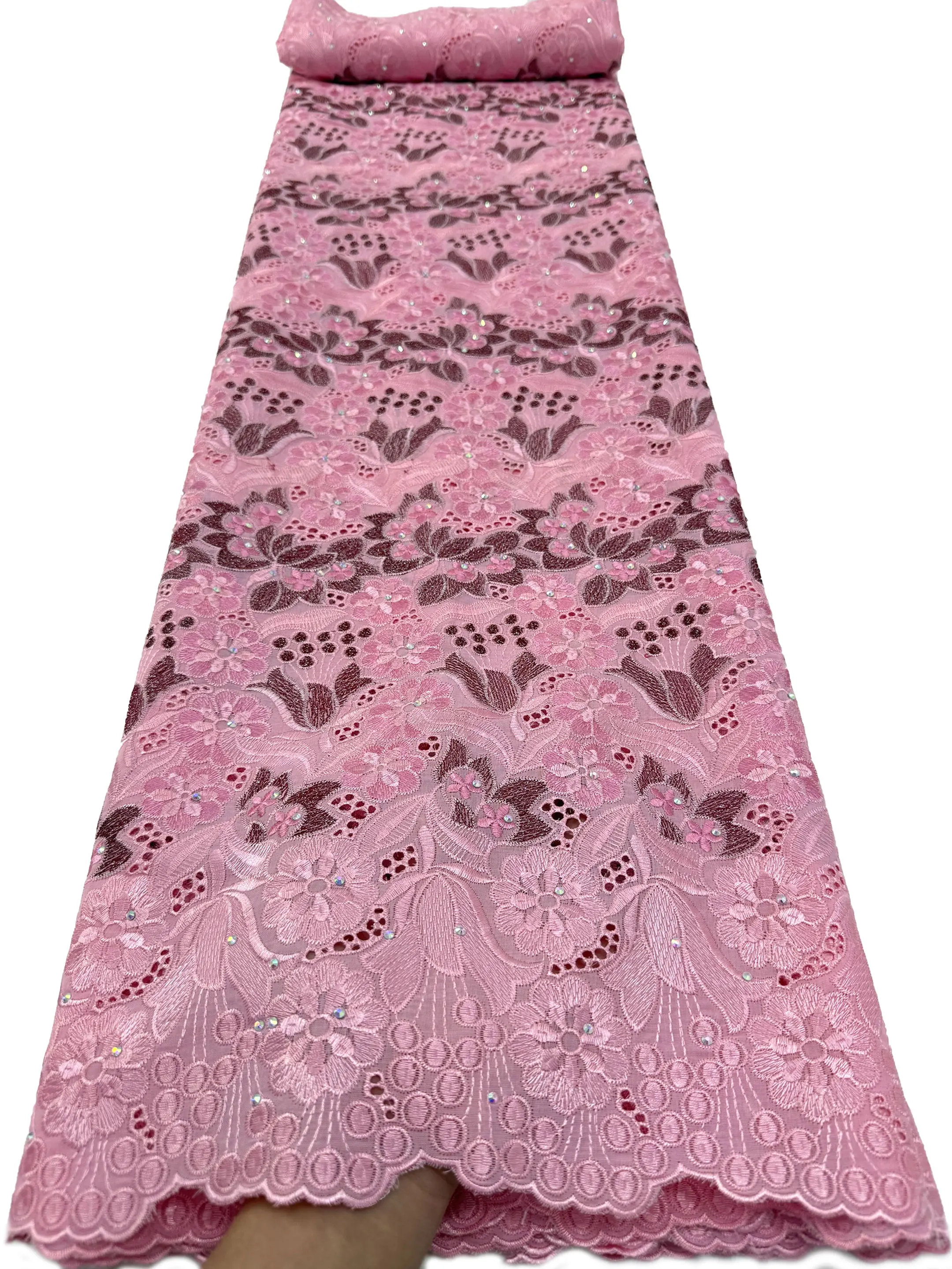 

Nigerian Cotton Voile Lace High Quality African Swiss Voile Lace Fabric Luxury For Women Wedding Party Evening Dress Sewing
