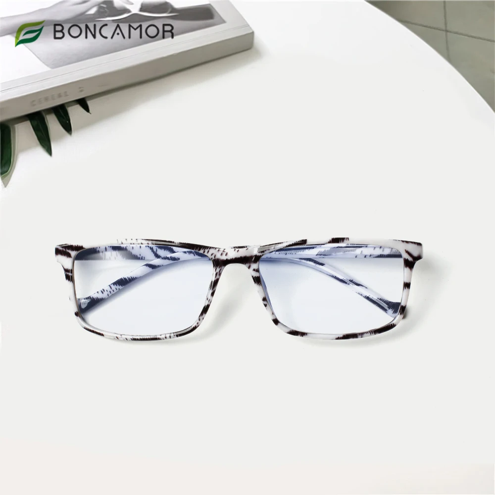 

Square Spring Hinge Floral Printed Anti Blue Light Reading Glasses Women Presbyopic Eyewear with Cases +0.5 +0.75 to 4.0