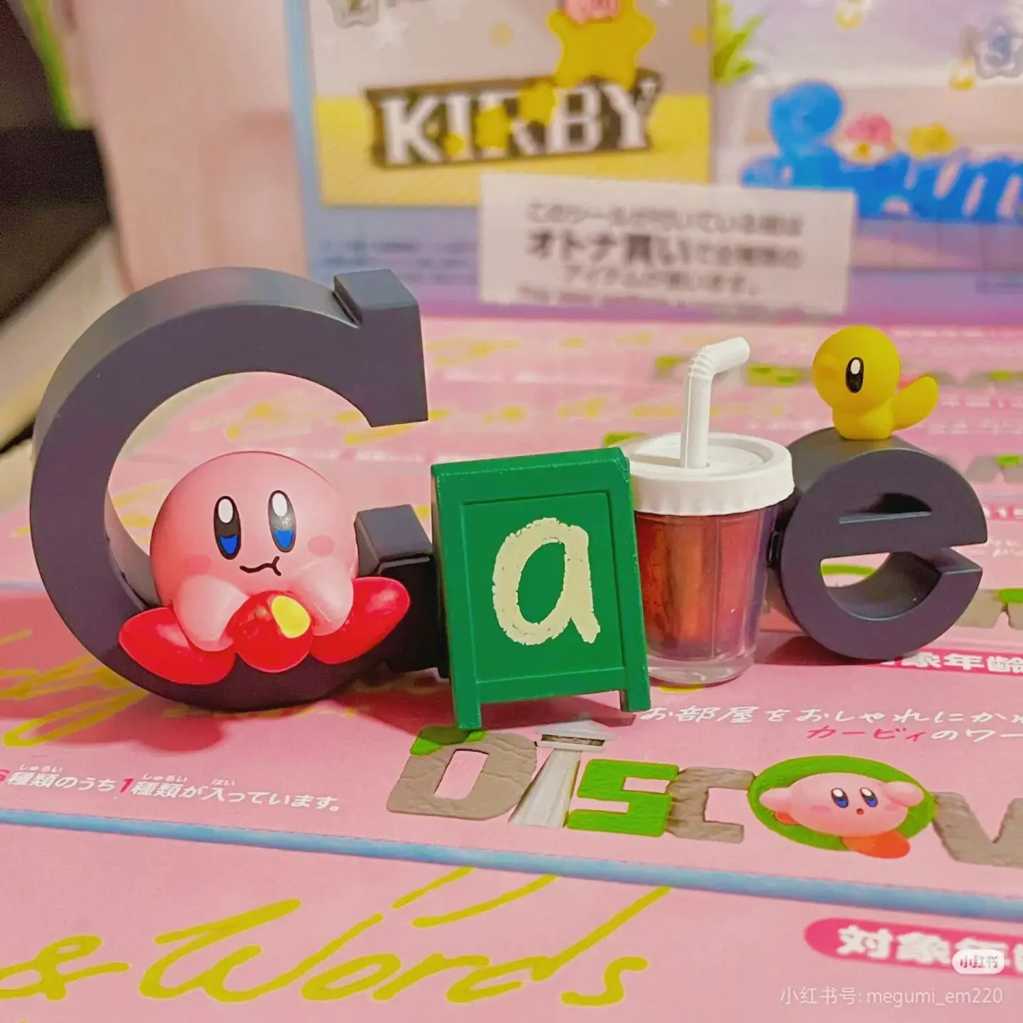 Набор экшн-фигурок Re-Ment Kirby And Words, 6 шт., тематическая коллекционная модель для кафе, игрушки для подарка, модные украшения в слепой коробке