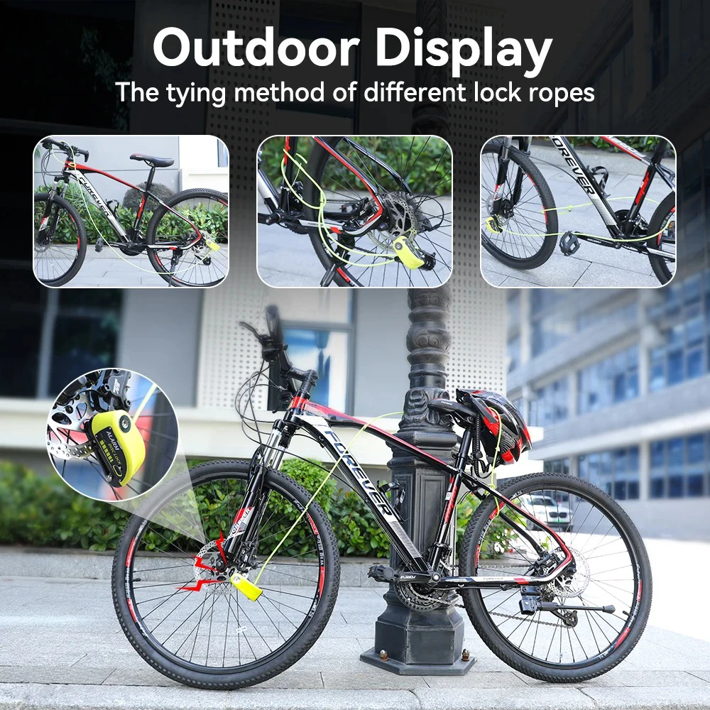 Powstation-قفل قرص دراجة نارية ، إنذار دراجة مضادة للسرقة ، 120dB قفل عجلة الدراجة بصوت عال ، قفل السلامة #3