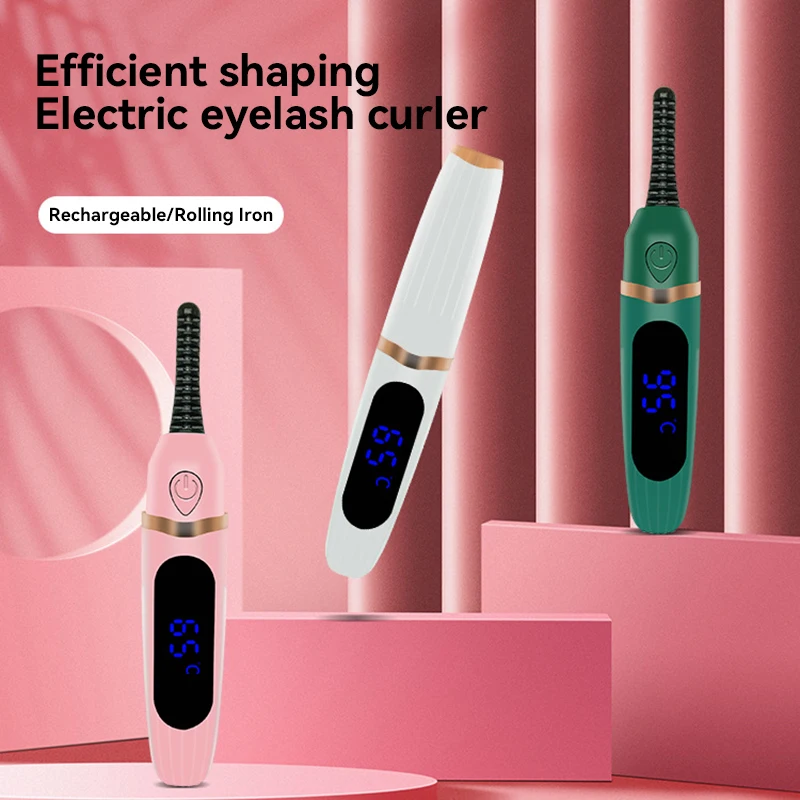 Electric Heated Eyelash Curler Anti-burn Rechargeable Eyelashes Curler Quick Heating Natural Eyelash Curler Long Lasting Makeup