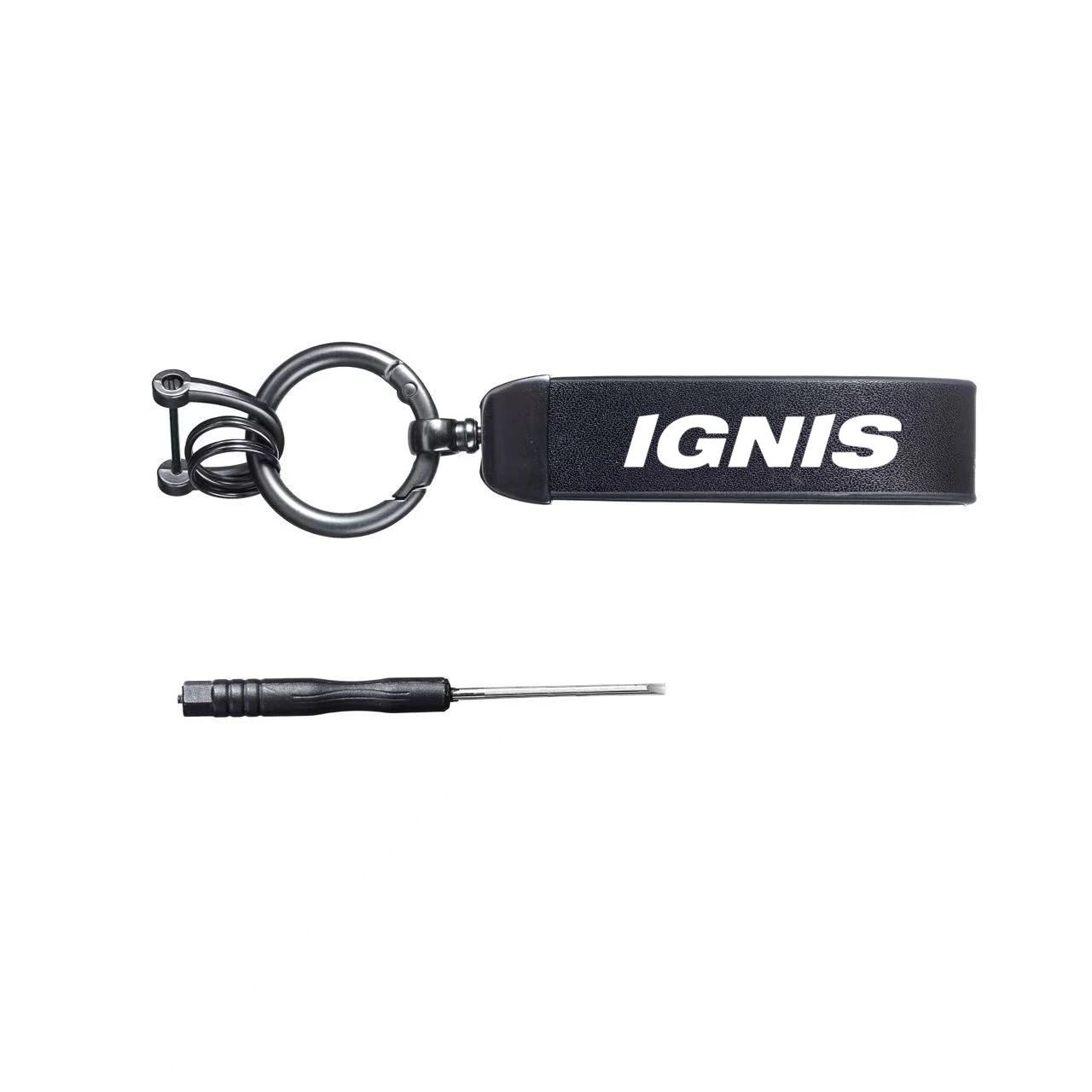 IGNIS  style motorcycle carbon fiber leather and luxury suede keychains, horseshoe buckles, and jewelry buckles
