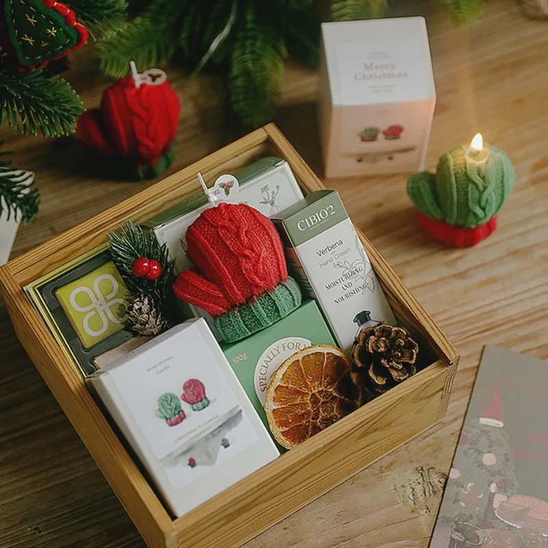 Рождественские украшения для дома, идеи подарков ручной работы, креативные ароматические свечи, рождественские перчатки со стойким ароматом