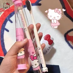 Anime Hello Kitty Toothbrush Melody Kuromi Cinnamoroll Sanrio Cartoon Student Adult Household Toothbrush Cleaning Birthday Gifts