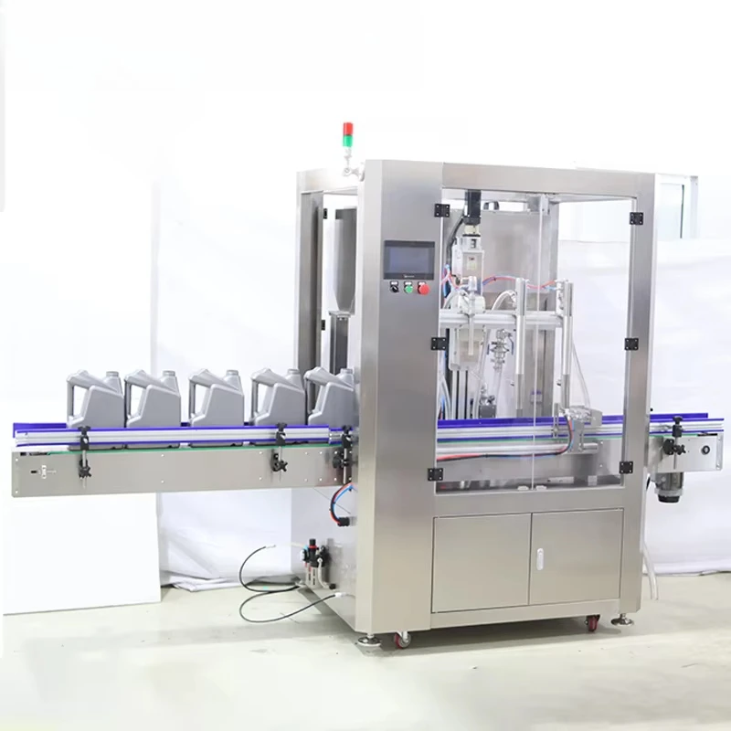 Automatic 4 Nozzles Servo Gear Pump Filling Machine Edible Oil Filling Machine With SS 304 Geared Motor Pump