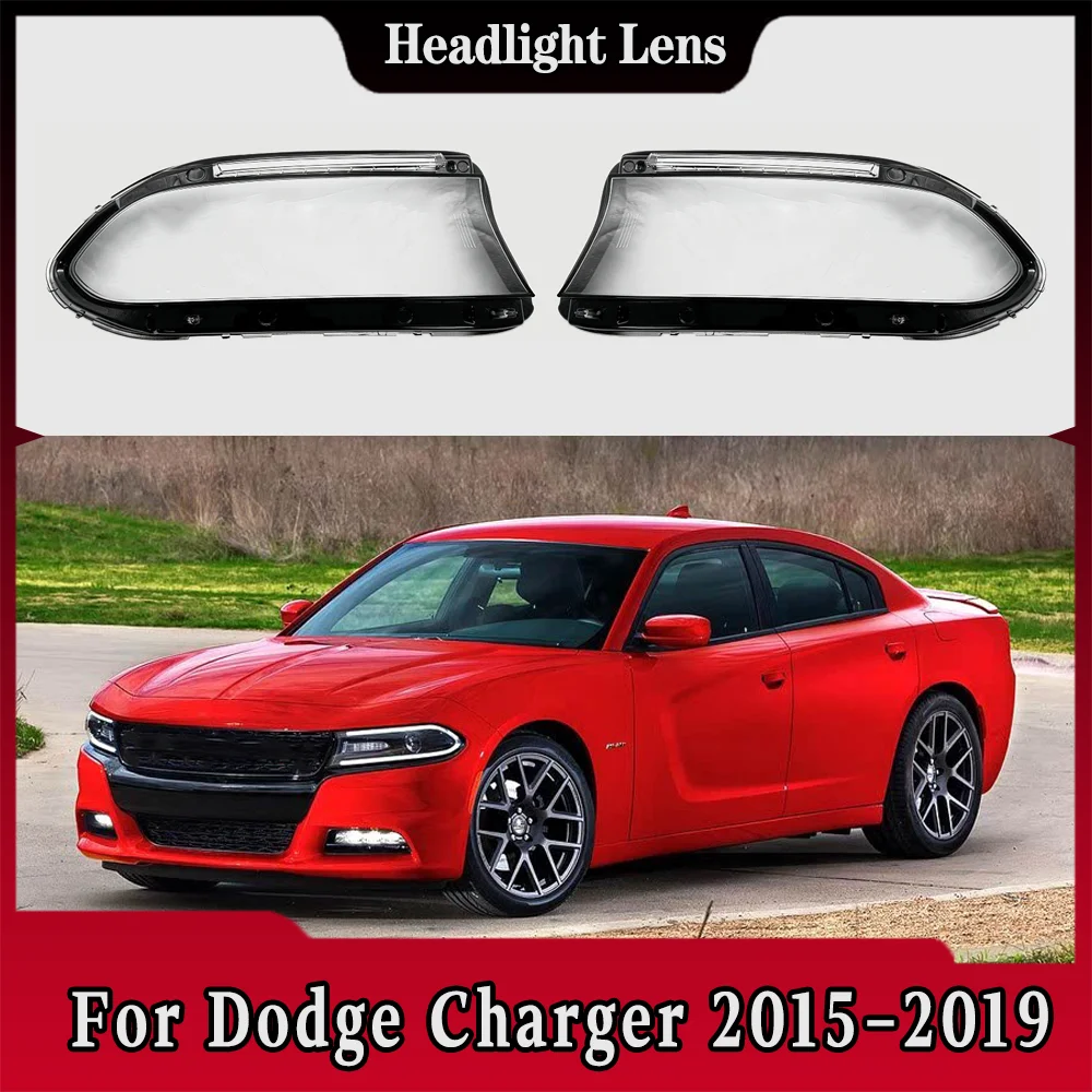 

Для Dodge Charger 2015 2016 2017 2018 2019 прозрачный абажур, крышка фары, абажур, корпус фары, линза из плексигласа