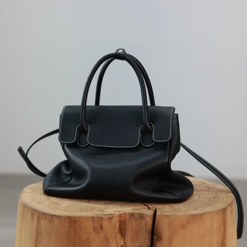 Women Luxury Design Genuine Leather Crossbody Bags With Detachable Shoulder Strap Soft Comfortable Handbag