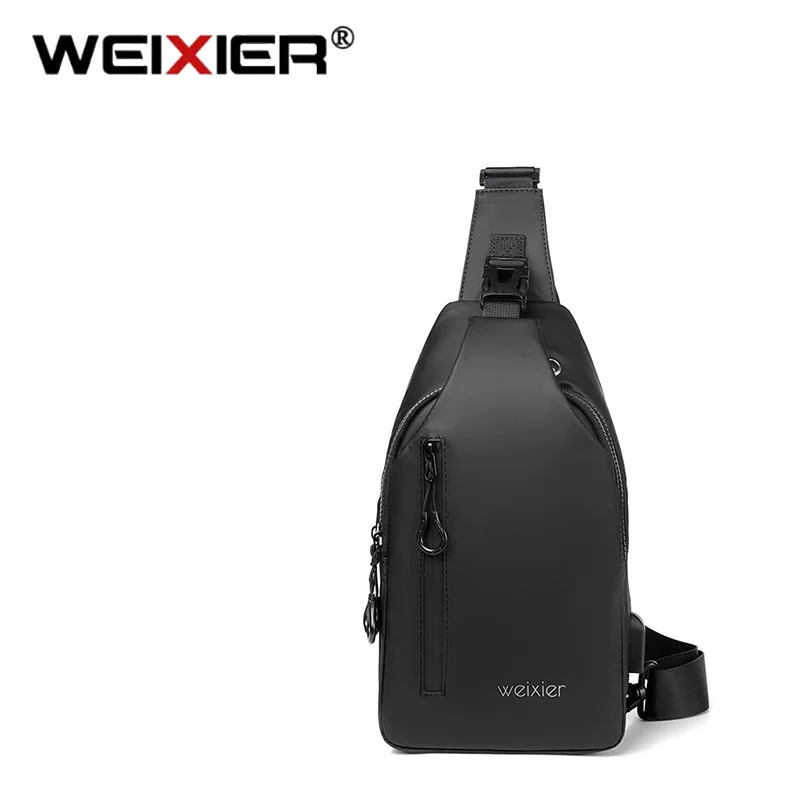 WEIXIER Men Hanging Bag Outdoor Crossbody Oxford Cloth Fabric Shoulder Bags Sports Waist Bag Man Casual Waterproof Portable