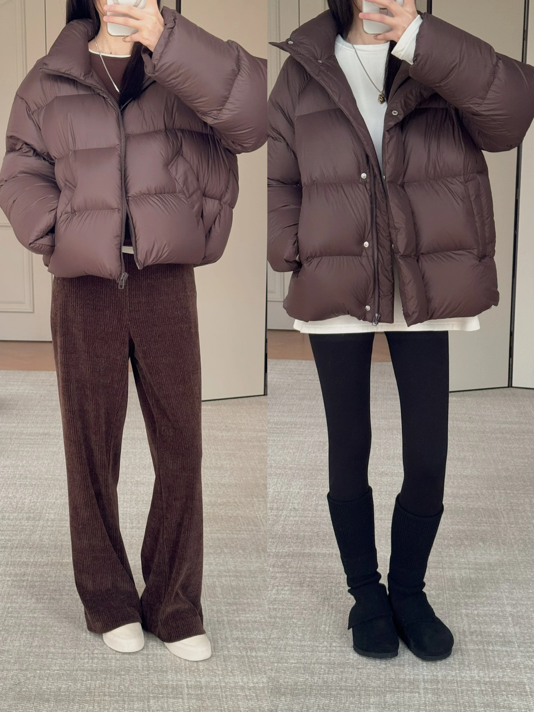 

Легкая теплая пуховая куртка с капюшоном и воротником-стойкой, 95% белый гусиный пух, женская модная осенне-зимняя куртка