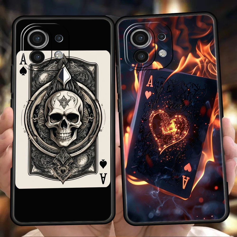 Ace Of Spades Phone Case Cover for Xiaomi Mi 15 14 13 12 11 Ultra 14T 13T 12T 11T 10T Pro Lite 5G Shockproof Silicone Capas Bags