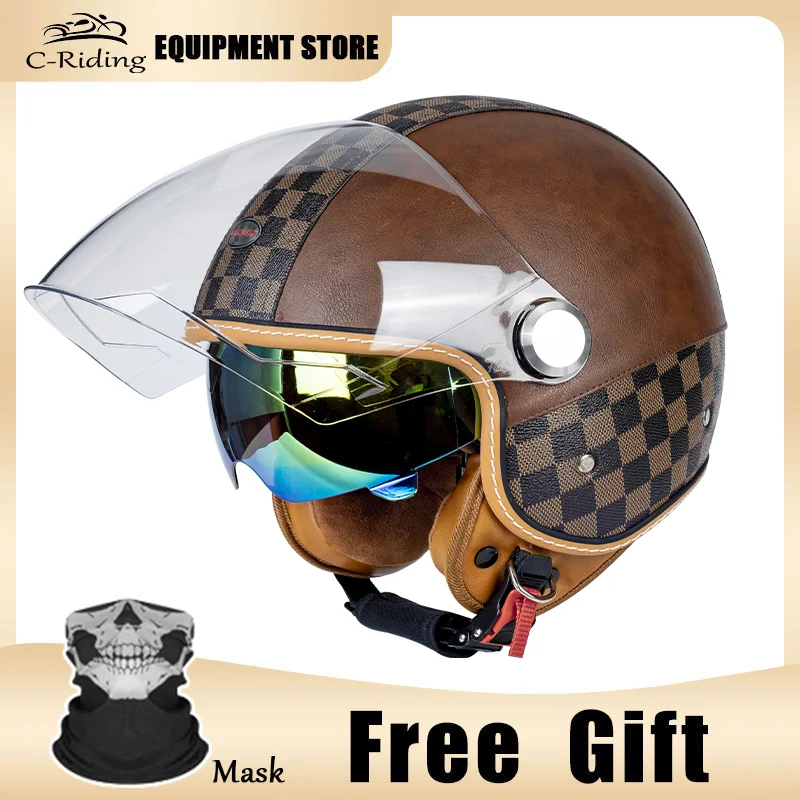 

Сверхмощный мотоциклетный шлем с открытым лицом 3/4, усиленный подбородок для защиты от международных стандартов безопасности для туризма