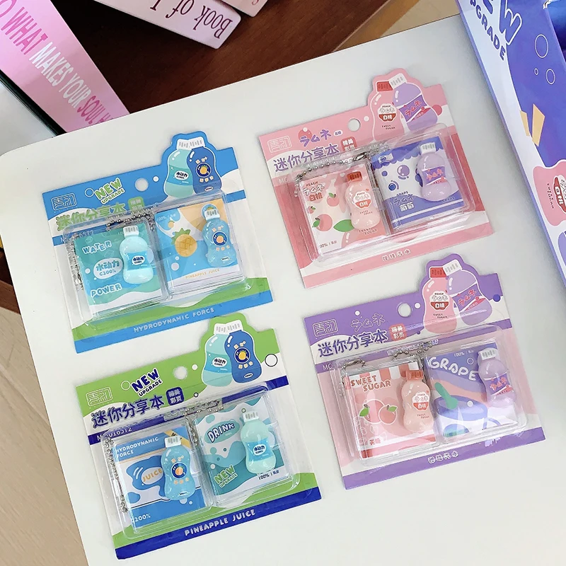 1 Set Mini Portable Notebook Gift For Kids Small Notepad Vitality Soda Diary Memo Pads Cute Stationery Back To School Supplies