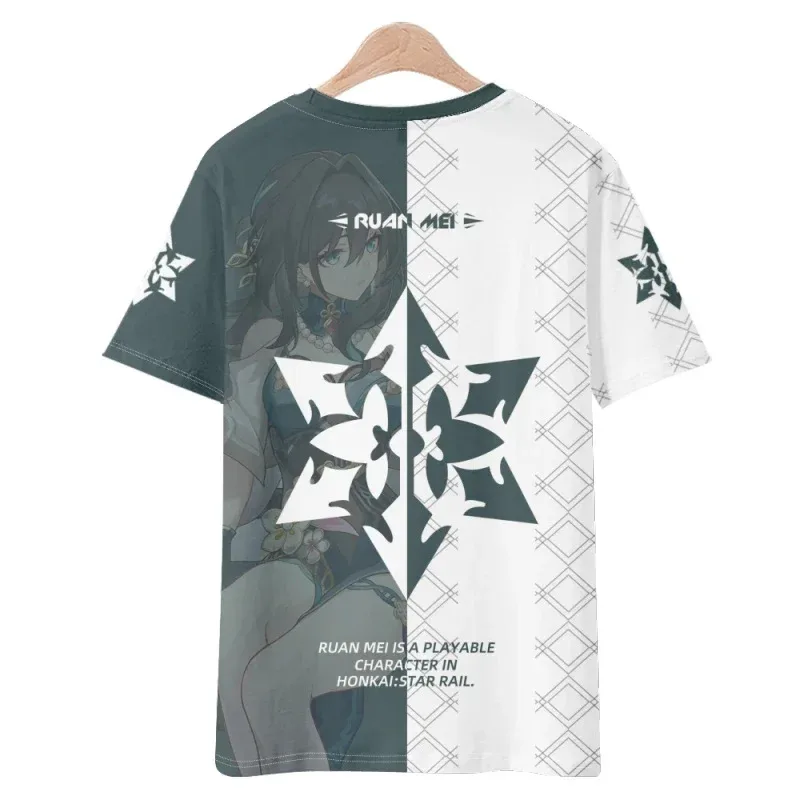 Hookai スターレール阮メイコスプレ Tシャツ阮メイユニセックス 3D プリントポリエステル半袖トップスファッション tシャツ