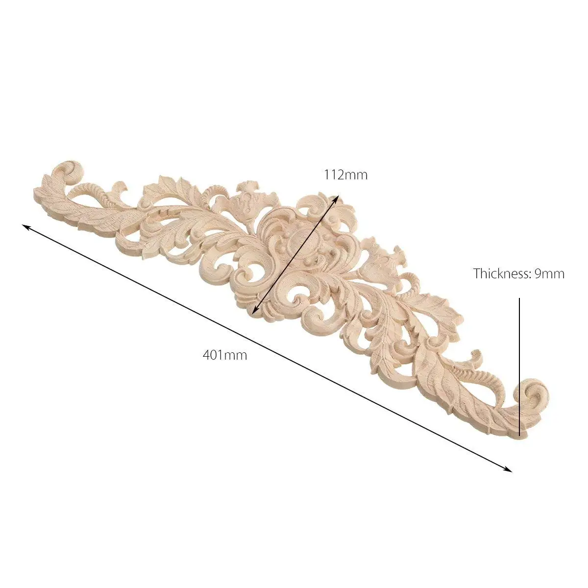 

AB06 2pcs Craft Wood Cabinet Furniture Carving Corner Wood Ornament Wood Ornaments Handmade