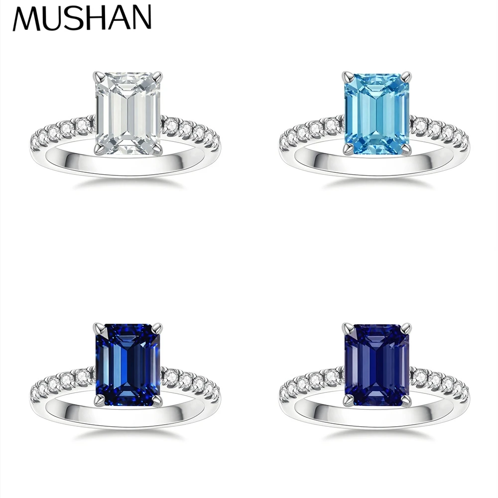 

Кольцо MuShan Designer Jewelry из стерлингового серебра 925 пробы с выращенным в лаборатории изумрудом, круглое, для женщин, с покрытием из 18-каратного золота, юбилейное кольцо
